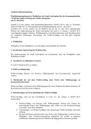 Wahl der Stadtvertret - Stadt Ludwigslust