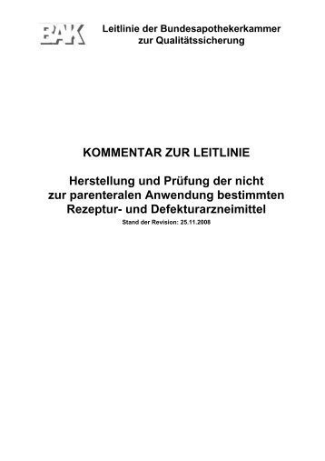 Prüfung und Lagerung der Ausgangsstoffe - pharma4u