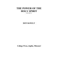 THE POWER OF THE HOLY SPIRIT - College Press