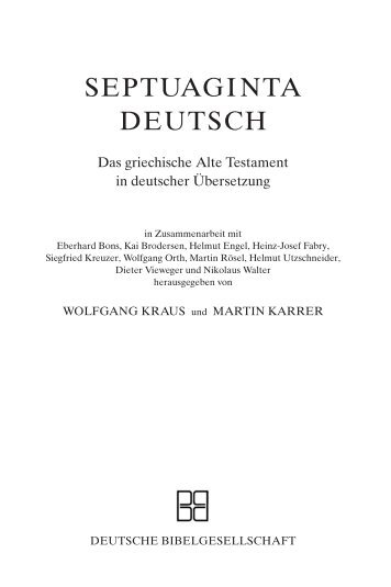 damit alle Menschen die Bibel - Prof. Dr. Siegfried Kreuzer