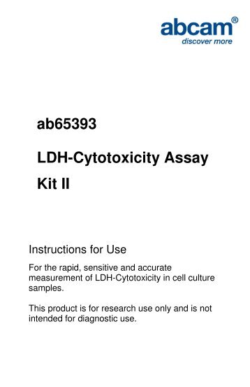 ab65393 LDH-Cytotoxicity Assay Kit II - Abcam