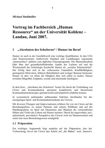 Human Ressource - Schule für Clowns