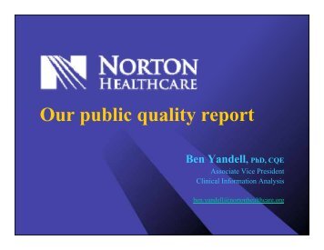 Ben Yandell, Norton Healthcare