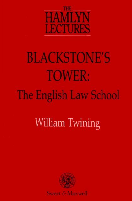 Blackstone's Tower: The English Law School - College of Social ...