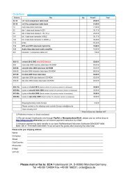 Fax order form - ECA