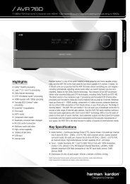 Owner's Manual - AVR 260 - Harman Kardon