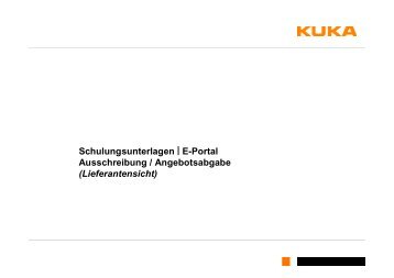 Detailbeschreibung Ausschreibungen - KUKA Systems