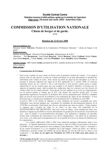 COMMISSION D'UTILISATION NATIONALE Chiens ... - Obeissance.eu