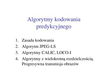 Algorytmy kodowania predykcyjnego - MARS