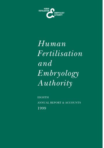 HEFA-1999 Part 1/2nd proof - Human Fertilisation & Embryology ...