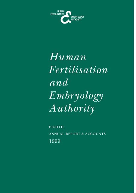 HEFA-1999 Part 1/2nd proof - Human Fertilisation & Embryology ...