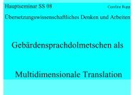 GebÃ¤rdensprachdolmetschen - Translation Concepts