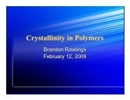 Crystallinity in Polymers