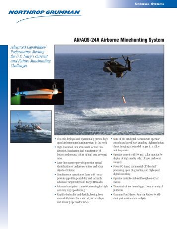 AN/AQS-24A Airborne Minehunting System - Northrop Grumman ...