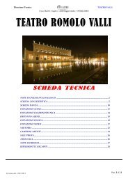 Scheda tecnica - I Teatri