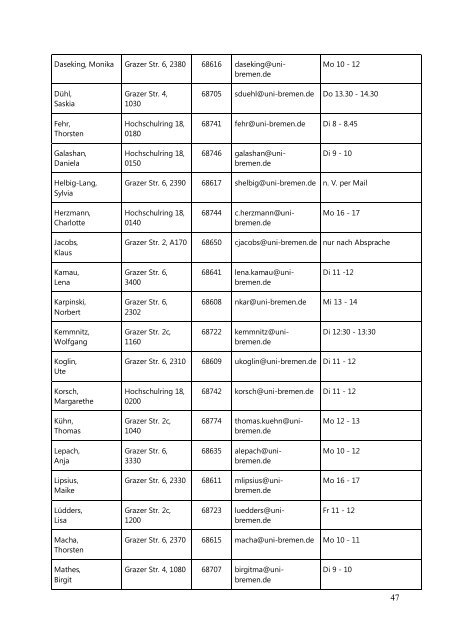 Wintersemester 2008/2009 Preis: unbezahlbar - Fachschaft ...