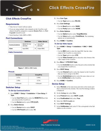Video-Server_Click Effects CrossFire(4999DR-142-06 ... - Ross Video