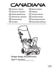 Single Stage Snowthrower - Canadiana