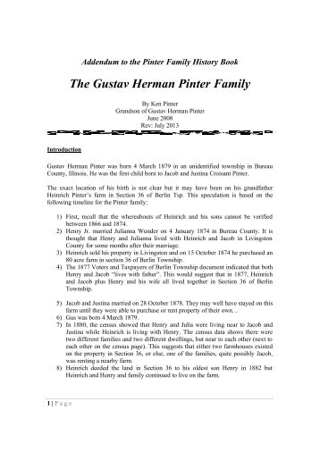 The Gustav Herman Pinter Family - New Page 1