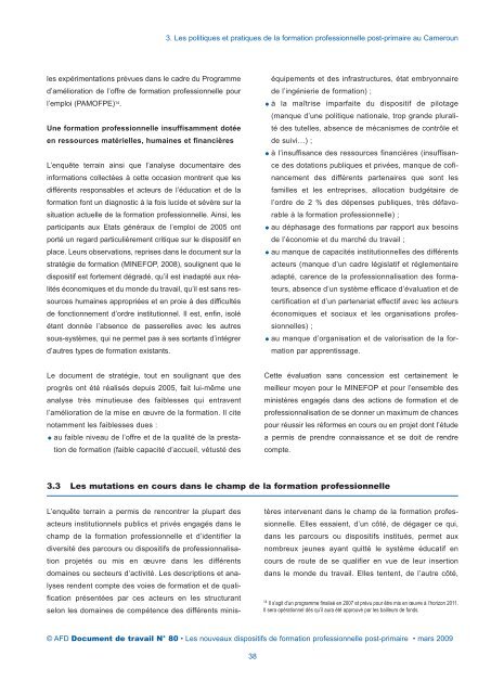 Document de Travail nÂ°80 | Les nouveaux dispositifs - Agence ...