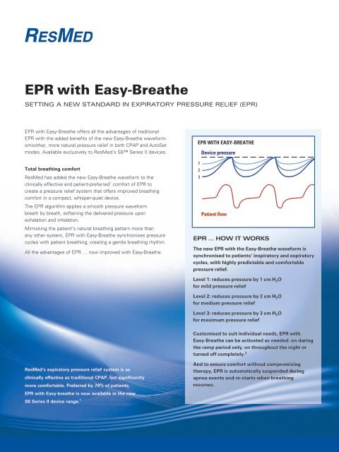 EPR with Easy-Breathe Fact Sheet (PDF 166kb) - ResMed