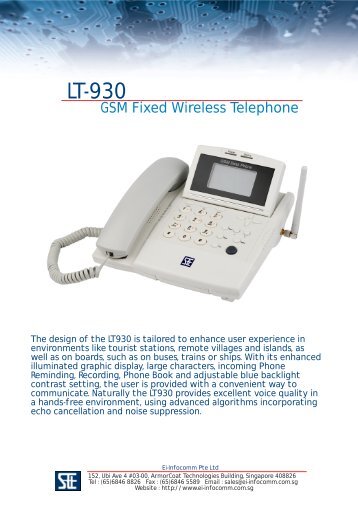 LT-930 GSM Fixed Wireless Phone - Ei-Infocomm Pte Ltd