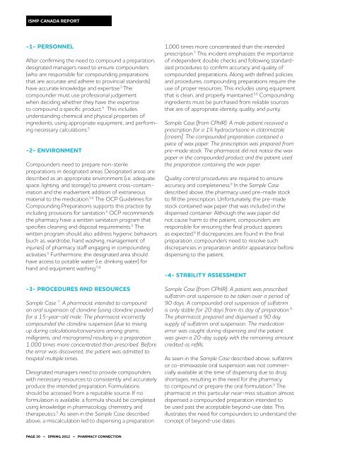 Spring 2012 â¢ volume 19 number 2 - Ontario College of Pharmacists