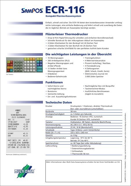 ECR-116 - Kalisch Computer- und Kassensysteme GmbH