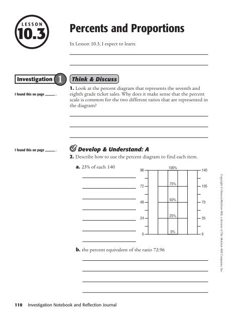 Investigation Notebook and Reflection Journal - McGraw-Hill Higher ...