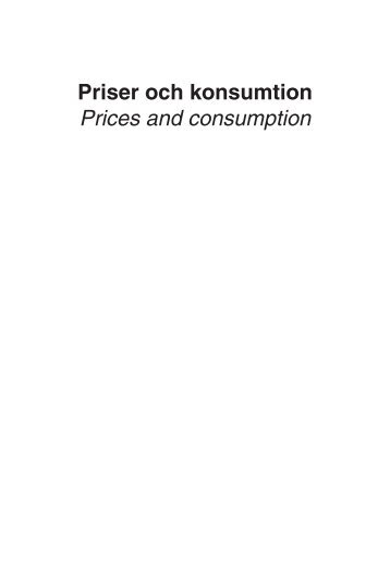 Priser och konsumtion Prices and consumption (pdf)