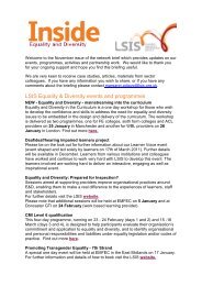 LSIS Equality & Diversity events and programmes - Learning and ...