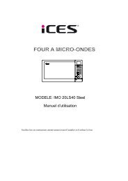 Manuel d'utilisation IMO-20L45KH - Ices Electronics