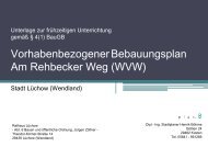 Vorhabenbezogener Bebauungsplan Am Rehbecker Weg (WVW)