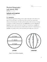 Physical Geography Lab Activity #02