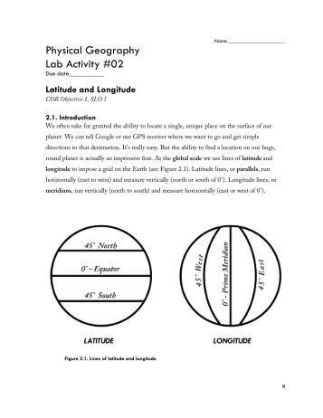 Physical Geography Lab Activity #02