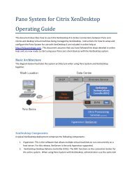 Pano System for Operating Guide Citrix XenDesktop - Pano Logic