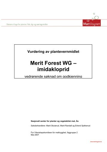 Mattilsynets rapport - Vitenskapskomiteen for mattrygghet