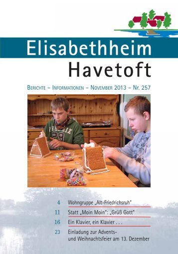 Berichte und Informationen, November 2013 - Elisabethheim Havetoft