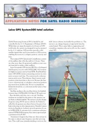 APPLICATION NOTES FOR SATEL RADIO MODEMS
