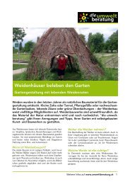 Infoblatt: Weidenbau - WeidenhÃ¤user beleben den Garten