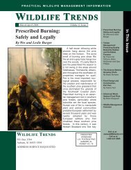 wildlife trends wildlife trends - Forest and Wildlife Research Center ...