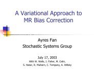 A Variational Approach to MR Bias Correction - Stochastic Systems ...