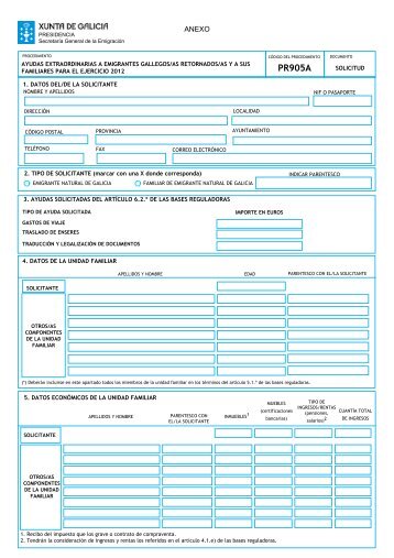 Formulario de Solicitud