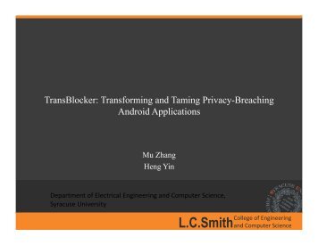 Transforming and Taming Privacy-Breaching ... - Internet Society