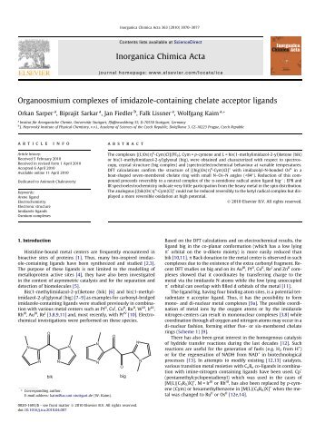 O. Sarper et al., Inorg. Chem. Acta 363