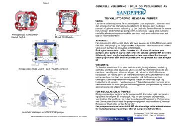 Last ned bruk og vedlikehold av Sandpiper pumper her