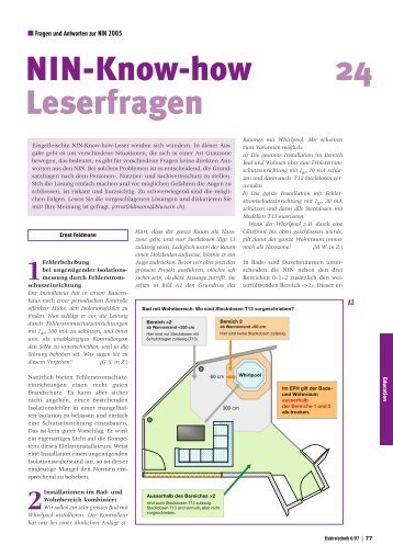 NIN-Know-how 24 Leserfragen - ET Elektrotechnik