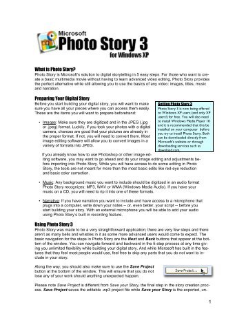 1 What is Photo Story? Preparing Your Digital Story Using Photo ...