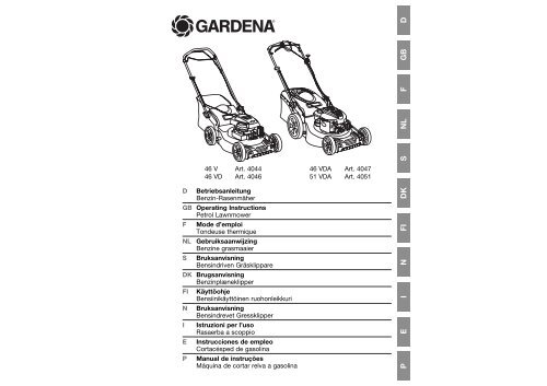Gebrauchsanweisung - Gardena-ersatzteile.ch