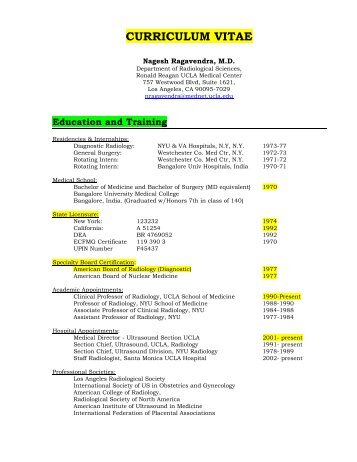 CURRICULUM VITAE - UCLA Health System